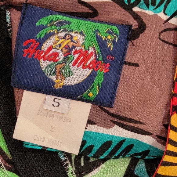 VTG Hula Moon by Jams World Novelty Print Cotton Shift Dress - Rare Cut 001 - Picture 12 of 15